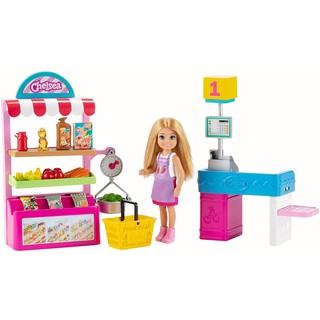 BARBIE Chelsea Doll and Snack Stand Playset ตุุ๊กตาเชลซี และช้อปปิ้งเคาน์เตอร์ GTN67