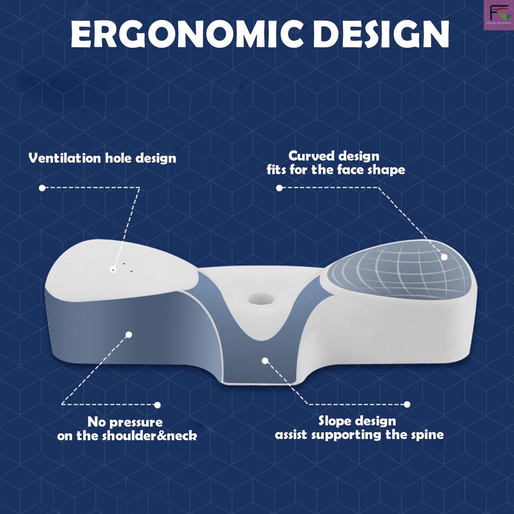 ☎F&L Contour Memory Foam Pillow with Washable SilkPillowcase