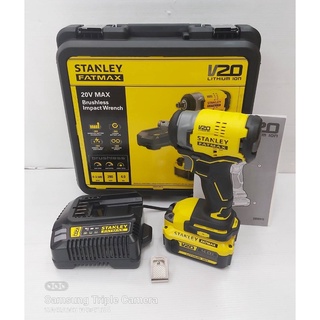 บล็อคกระแทกไร้สาย STANLEY FATMAX V20 SBW910M1K มอเตอร์Brushless (แบตเตอร์รี่4.0Ahx1ก้อน) รับประกันศูนย์ 2 ปี