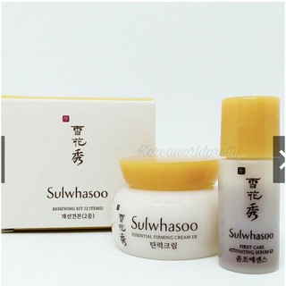 **ของแท้**Sulwhasoo Renewing Kit (2 Items) ครีมบำรุงผิวและเซรั่มสูตรสารสกัดจากพืชสมุนไพรชั้นเลิศ ทั้ง 12 ชนิดจากเกาหลี