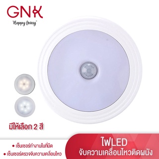 GNK [พร้อมส่ง] ไฟLEDเซ็นเซอร์ติดผนัง เปิด-ปิดอัตโนมัติ ทำงานในที่มืด ประหยัดไฟ Motion Sensor LED Night Light