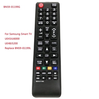 Bn5901199G ใหม่ รีโมตคอนโทรล BN59-01199G แบบเปลี่ยน สําหรับ Samsung Smart TV UE43JU6000 UE48J5200 BN59-01199L