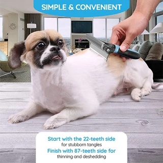 Benepaw 2 In 1 แปรงหวีขนสัตว์เลี้ยง ด้ามจับสองด้าน ปลอดภัย สําหรับสุนัข