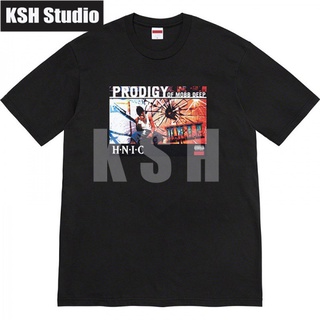 เสื้อยืดโอเวอร์ไซส์SUPREME Tee 21SS HNIC TEE hip-hop rapper album cover men and women couple trend short-sleeved T-shirt