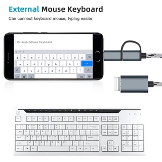 2 in 1 Type-C OTG TO USB 3.0 อินเทอร์เฟซ OTG สายอะแด๊ปเตอร์ Fast ตัวเชื่อมต่อเพื่อส่งผ่าน