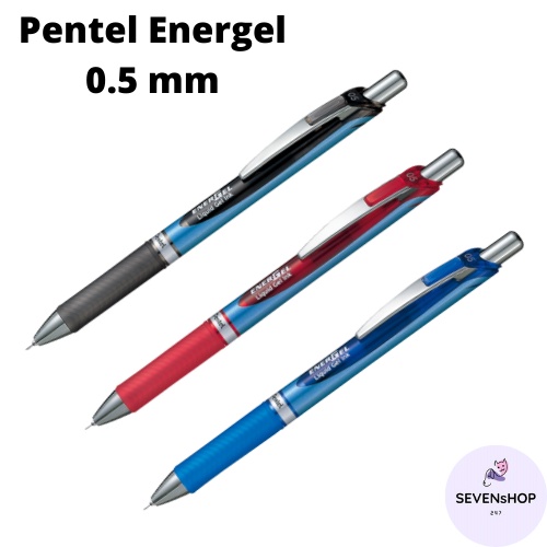 SEVENsHOP247 ปากกาเพนเทล Pentel Energel หัว 0.5 และ 0.7 ปากกาเจล สีน้ำเงิน ดำ แดง