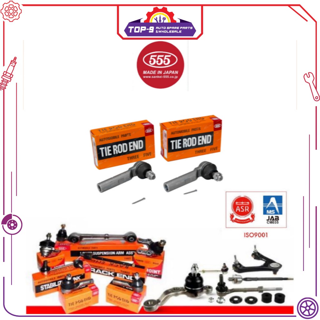 (2pc) 555 Japan Tie Rod End Set SE-5381 สําหรับ Isuzu D-Max D Max 3.0