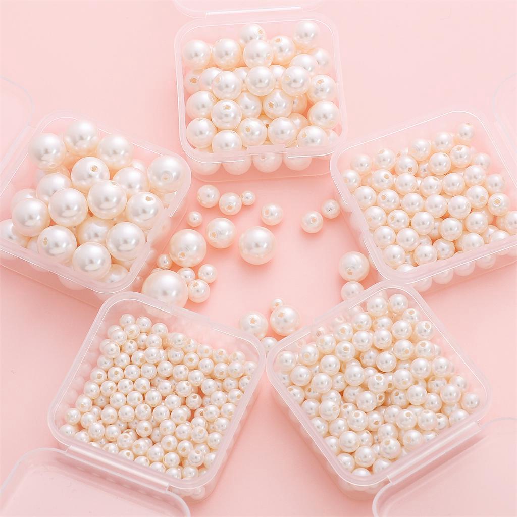 [3-12 มม.] 2pcs จี้ไข่มุก แบบครึ่งรู สําหรับทําต่างหู สร้อยข้อมือ Diy จํานวน 2 ชิ้น