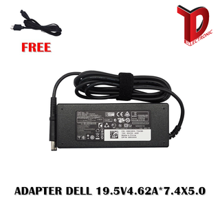 ADAPTER DELL 19.5V4.62A*7.4X5.0  / สายชาร์จโน๊ตบุ๊ค เดล + แถมสายไฟ