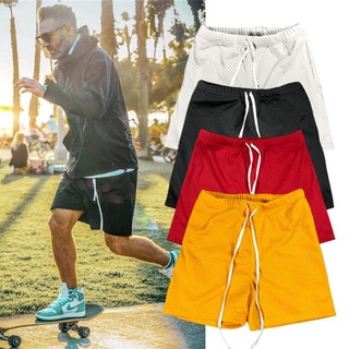 Mesh Male Workout Casual Shorts Gym Men Fashion Brand Breathable Fitness Mens Bodybuilding Comfortable Plus Size Sports