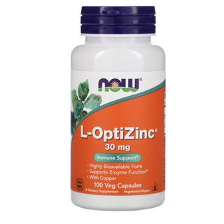 Now Foods, L-OptiZinc 30 mg 100 Veg Capsules