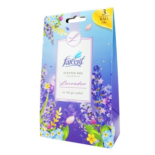 Air freshener PERFUMED SACHETS FARCENT LAVENDER 10G 3BAG Air freshener desiccant Home use น้ำหอมปรับอากาศ ถุงน้ำหอมปรับอ