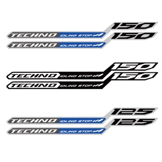 2PCS Motorcycle Sticker NVX PCX WAVE ADV VARIO TMAX Body Side Sticker Idle Emergency Stop Sticker