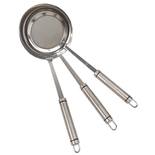 ช้อนช้อนตักไขมัน - ตะแกรงแยกไขมัน - กระชอนพาสต้า สแตนเลส 304 | Oil Separator Ladle, Soup Skimmer, Pasta Strainer, 304 Stainless Steel
