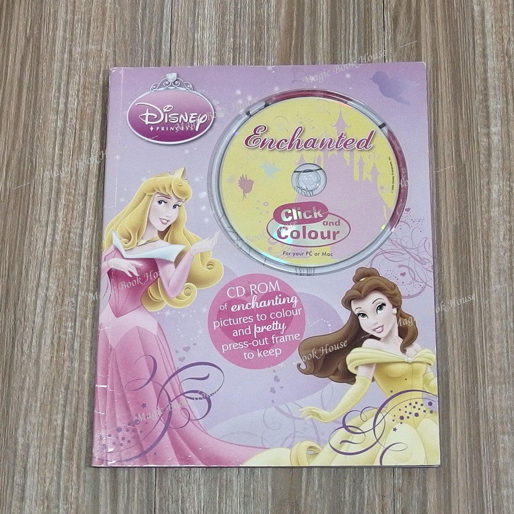 Enchanted:CD ROM of enchanting pictures to colour,หนังสือกิจกรรมเด็กปกอ่อน ภาษาอังกฤษ (มือสอง) ขนาดเ