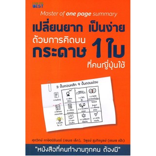 Se-ed (ซีเอ็ด) : หนังสือ เปลี่ยนยากเป็นง่าย ด้วยการคิดบนกระดาษ 1 ใบ ที่คนญี่ปุ่นใช้