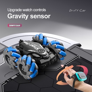 FREE Bateri Pos Segera 2026 RC Drift Stunt Rotating Remote Control Hand Gesture Car LED Music Spinning Stunt RC Toys