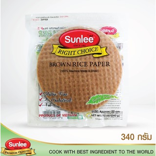 Sunlee แผ่นแป้งข้าวกล้องกลม (ตราซันลี) 340 กรัม Brown Rice Paper (Round)  (Sunlee Brand) 340 g