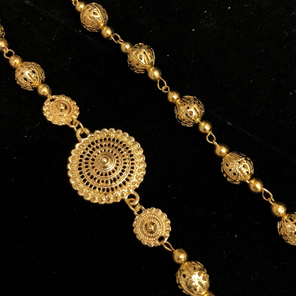 สร้อย สังวาลย์ สีเงิน ชุดไทย ประดับ ลูกปัด สร้อยคอแฟชั่น ผู้ใหญ่ 3 สี ทอง เงิน ดำ - รูปที่ 5