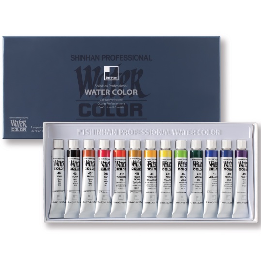 ShinHan Professional Water Color 7.5ml 13 Tube SET / เซ็ตสีน้ำขนาด 7.5ml 13 สี (S1225070-0013)