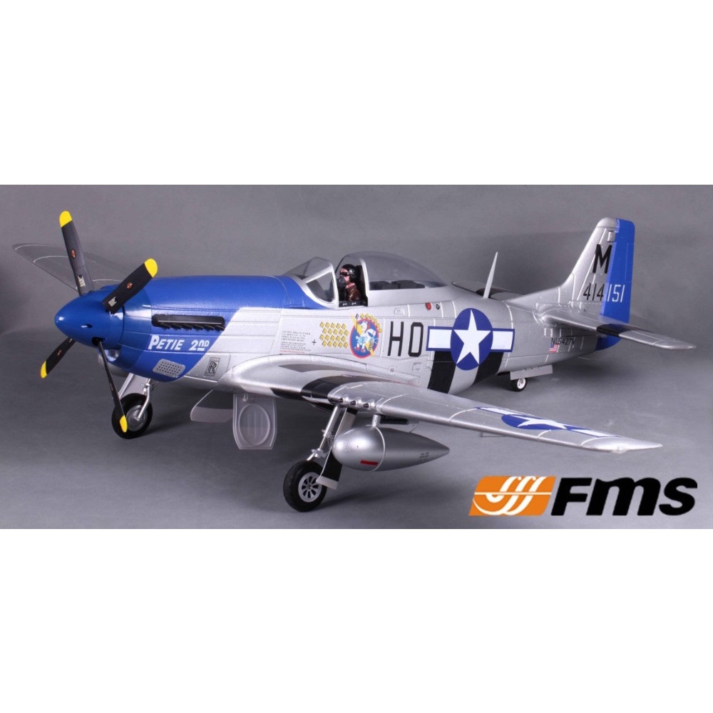 เครื่องบินโฟม ตัวลำ+ชุดไฟ P-51D Mustang FMS 1400MM P51 PNP Big Scale RC (ไม่รวมวิทยุ รีซีฟ แบต) เครื