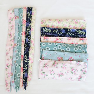 [สินค้าพร้อมส่ง] Muko คู่เซทแมสแบบผ้า สไตล์เกาหลีและผ้ามัดผม MP04