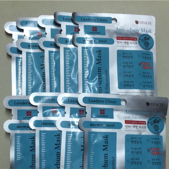 Leader clinic #anti sebum mask แพ็ค9แผ่น
