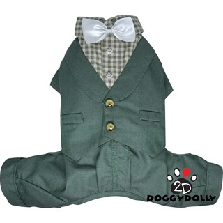 Pet cloths - Doggydolly ชุดเจ้าบ่าว เสื้อผ้าสัตว์เลี้ยง เสื้อผ้าสุนัข เสื้อหมาทักซิโด้ ชุดสูทกางเกง หมาแมว F051