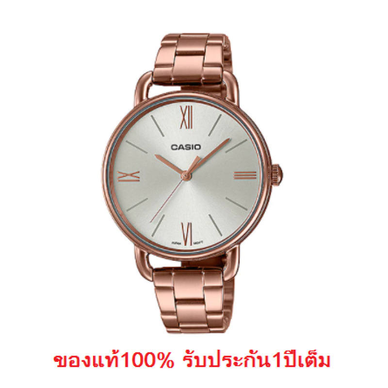 Win Watch shop นาฬิกา Casio รุ่น LTPE414R7A นาฬิกาผู้หญิงสายแสตนเลส สีโรสโกลด์ ร่นใหม่ล่าสุด รับประก
