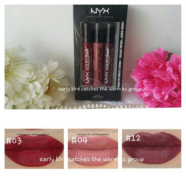 NYX Liquid Suede Cream Lipstick Set 03