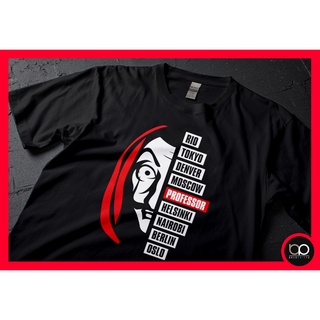 เสื้อสาวอวบ - Money Heist ริโอ,โตเกียว,เดนเวอร์,มอสโก ลา คาซา เด ปาเปล เชิร์ต สําหรับผู้ชาย 22