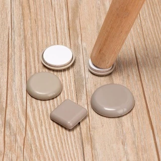 QUANTZY 4 ชิ้นเฟอร์นิเจอร์ขา Slider Pads นุ่มหนาง่ายย้ายเก้าอี้อุปกรณ์โต๊ะโซฟา Self-Adhesive Anti Noisy