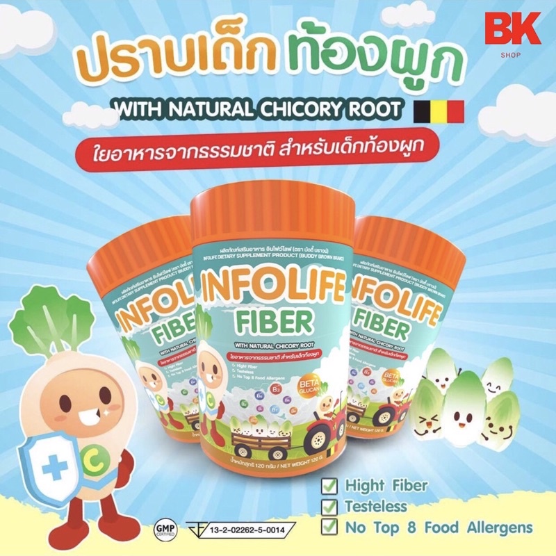 อินโฟไลท์ Infolift Fiber ✅ไฟเบอร์เพื่อเด็กท้องผูก 🚚จัดส่งฟรี