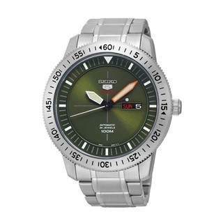 SEIKO นาฬิกาข้อมือผู้ชาย SPORTS 5 Automatic รุ่น SRP561K1 -สีเงิน/สีเขียว/สีส้ม