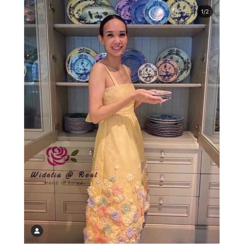 เดรสอลังงานดอก 3D widelia@real