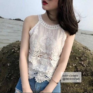 เสื้อแขนกุดโบฮีเมียน by boho closets งานไหมทอทั้งตัว เนื้อผ้านุ่มใส่สบายได้ลุคเซอๆ น่ารักมาก สำหรับสาวๆ ใส่ไปเที่ยว