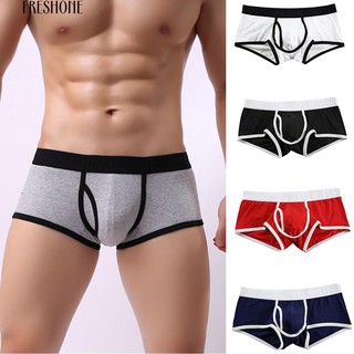 Freshone ผู้ชายที่คุณนูนนักมวยได้ผ้าฝ้ายเนื้อนุ่มกลางขึ้น