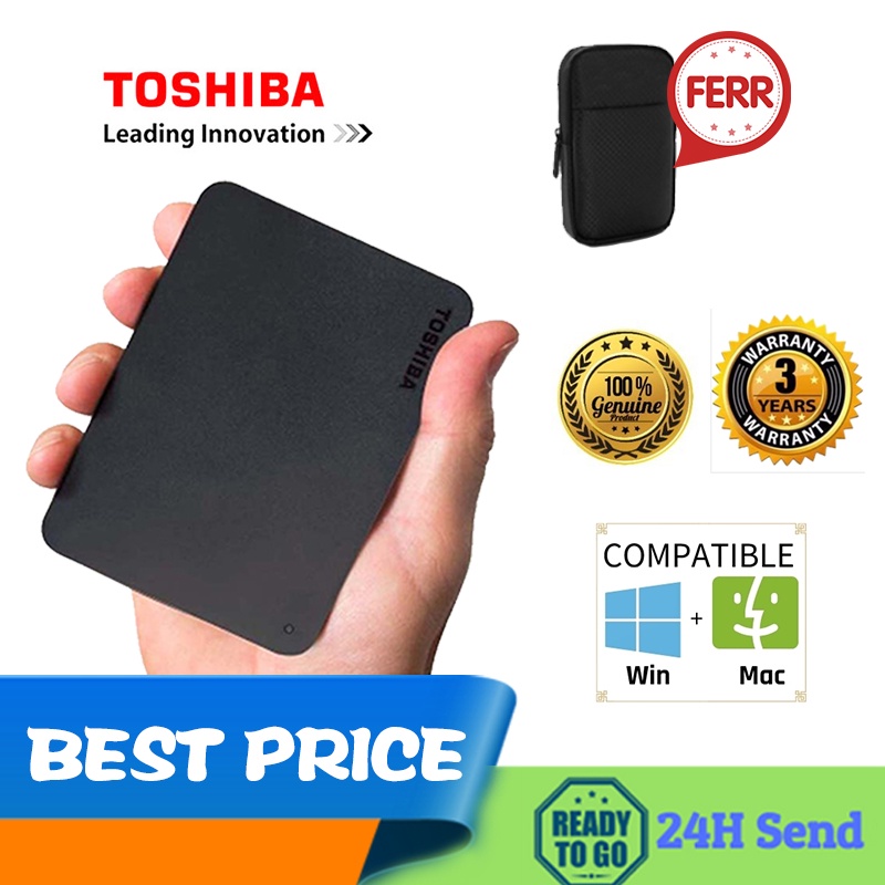 ≮≯ Online TOSHIBA 500GB/1TB/2TB High Speed USB 3.0 External Hard Disk Drive for PC Laptop（3 year