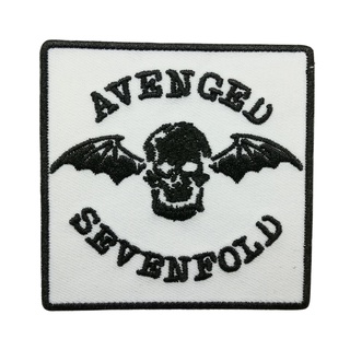 Avenged Sevenfold ตัวรีดติดเสื้อ หมวก กระเป๋า แจ๊คเก็ตยีนส์ Hipster Embroidered Iron on Patch  DIY