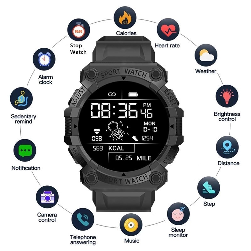 Fd68s ใหม่ นาฬิกาข้อมือสมาร์ทวอทช์ วัดอัตราการเต้นของหัวใจ ติดตามการออกกําลังกาย สําหรับ Android IOS Apple Huawei 2022