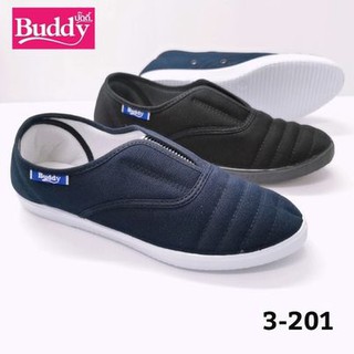 Buddy รุ่น3-201 รองเท้าผ้าใบชาย รองแท้าผ้าใบแบบสวม Basic Canvas Shoes