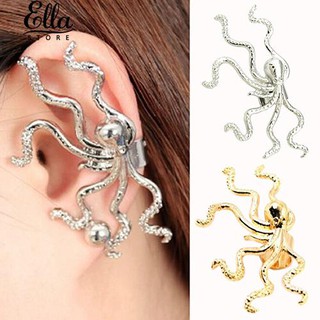 ต่างหูแฟชั่นสตรีทรงปลาหมึกสไตล์พังก์ร็อก stud earrings