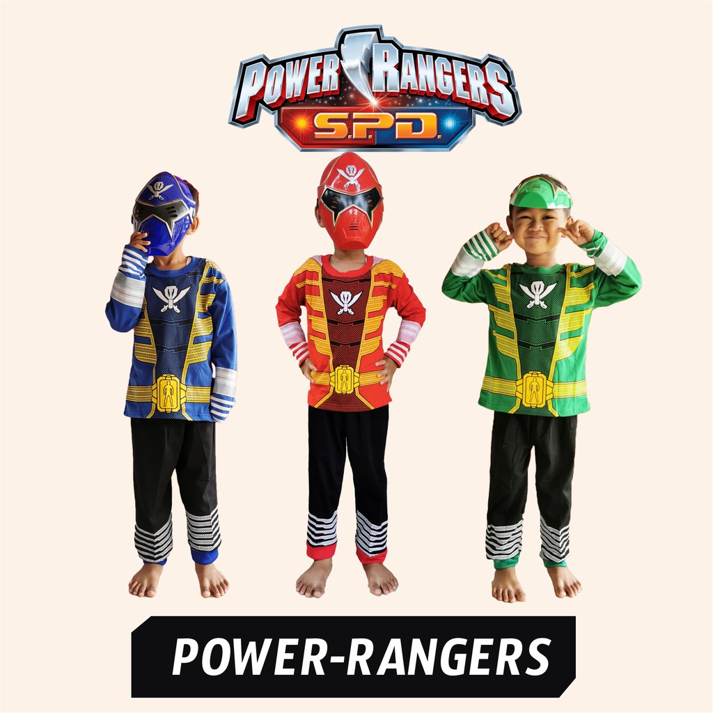 ชุดซูเปอร์ฮีโร่ Power Rangers Children& 39;s, ชุดซูเปอร์ฮีโร่ Powerangers