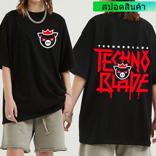 เสื้อยืดแขนสั้น พิมพ์ลายกราฟฟิค Technoblade Merch สไตล์ฮิปฮอป สตรีท สําหรับผู้ชาย