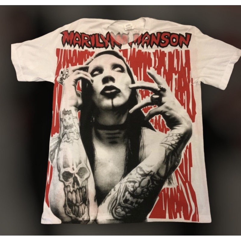 เสื้อโอเวอร์ปริ้นส์ Marilyn Manson สไตล์ปี90s