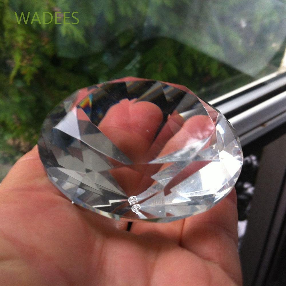 WADEES Hot Clear Crystal High Quality Wedding Jewelry Artificial Diamond 40mm Art Design Home Decoration Fashion New Style Crafts Cut Glass Paperweight