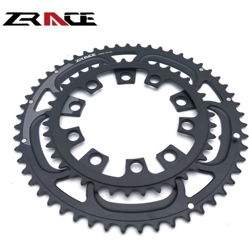 🚴 ใบจาน road bike ขนาด 50/34 - 52/36 - 53/39 bcd110 5รู วัสดุ aluminum 7075  หนัก 160 กรัม