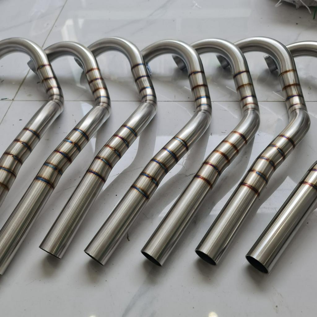 ท่อร่วมไอเสีย Ex150, exciter 150 ท่อร่วมไอเสียสแตนเลส ขนาด 32mm ใช้เชื่อม zin ไอเสียหรือติดท่อร่วมไอเสีย 2 ชิ้น