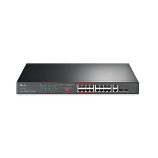 tp-link 16-Port 10/100Mbps + 2-Port Gigabit Unmanaged PoE Switch  รุ่น TL-SL1218MP