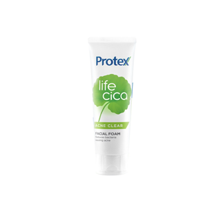 [ส่งฟรี ขั้นต่ำ 200.-] Protex โพรเทคส์ ไลฟ์ ซิก้า ออยล์ เอคเน่ เคลียร์ 100 กรัม สำหรับผิวที่มีปัญหาสิว (โฟมล้างหน้า) Protex Life Cica Oil Acne Clear Face Wash 100g